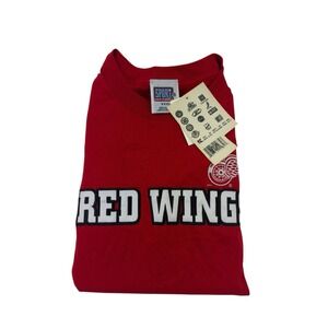 Sport Attack Red Wings Red Cotton T-Shirt Embroidered Men's Size 3XL NWT Vintage